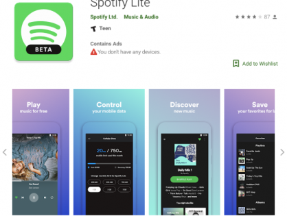 Spotify начала тестировать облегчённую версию своего приложения
