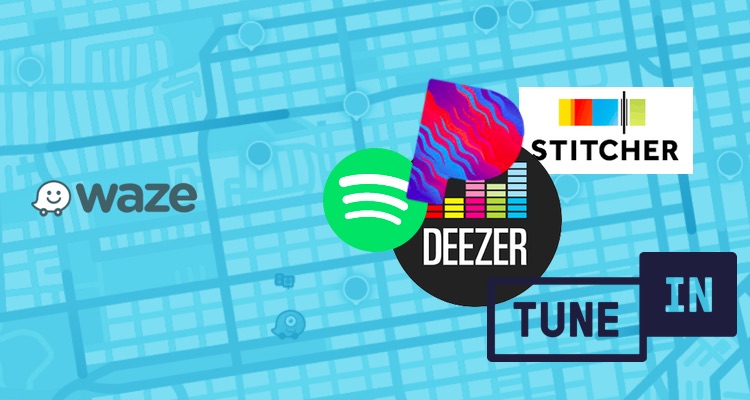 У Waze появился свой аудиоплеер с поддержкой Spotify, Pandora, Deezer и подкастов