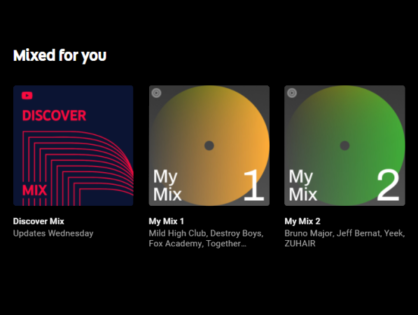 В YouTube Music появились ежедневные плейлисты «My Mix»