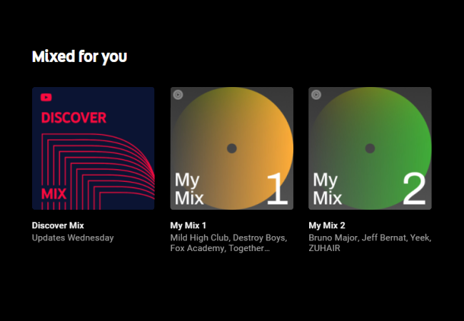 В YouTube Music появились ежедневные плейлисты «My Mix»