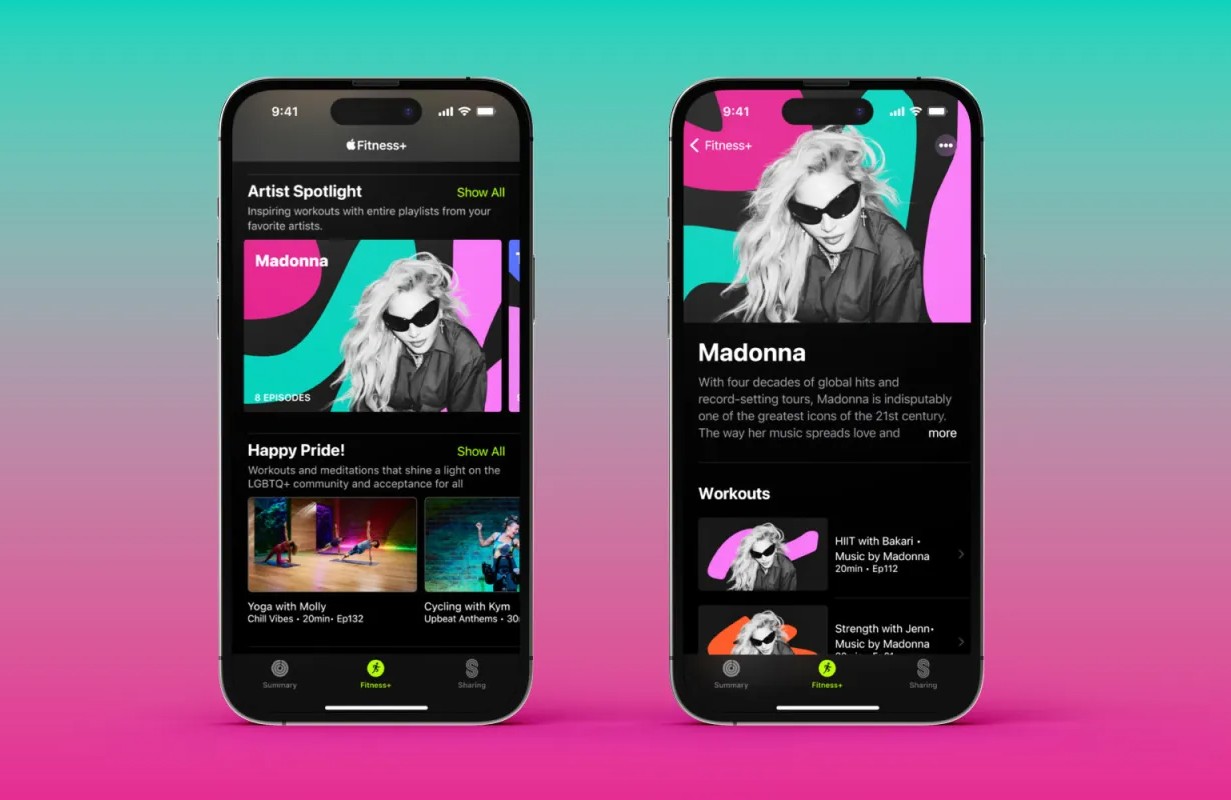 Apple приняли участие в прайде с предложением тренировок в Fitness+ от  Мадонны