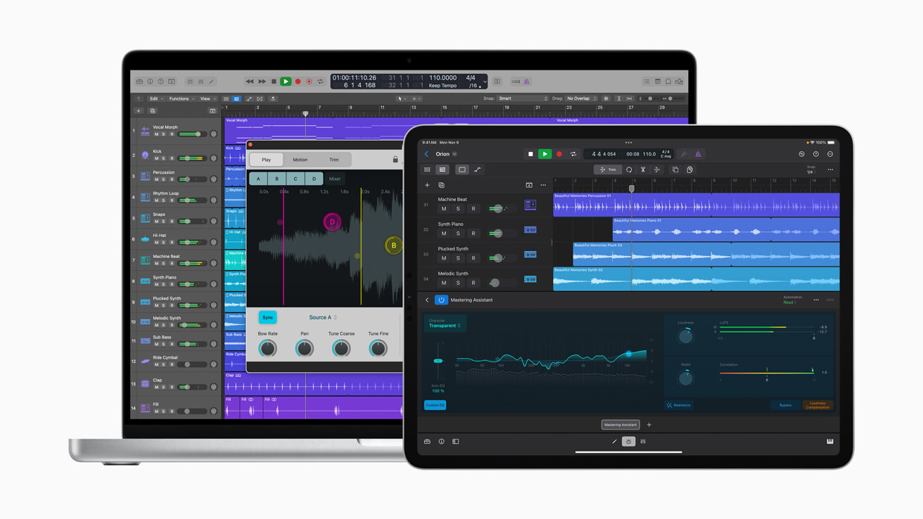 В Logic Pro от Apple теперь есть «ИИ-аккомпанемент»