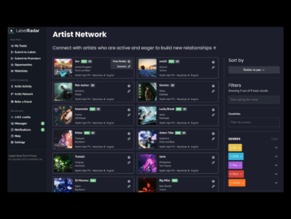 LabelRadar от Beatport запускает Artist Network для сотрудничества